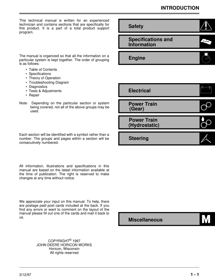 John Deere STX30 STX38 STX46 Lawn Garden Tractor Service & Repair Manual preview page 3