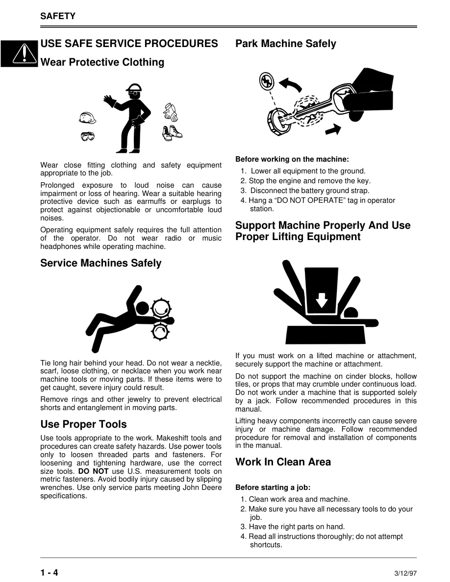 John Deere STX30 STX38 STX46 Lawn Garden Tractor Service & Repair Manual preview page 6