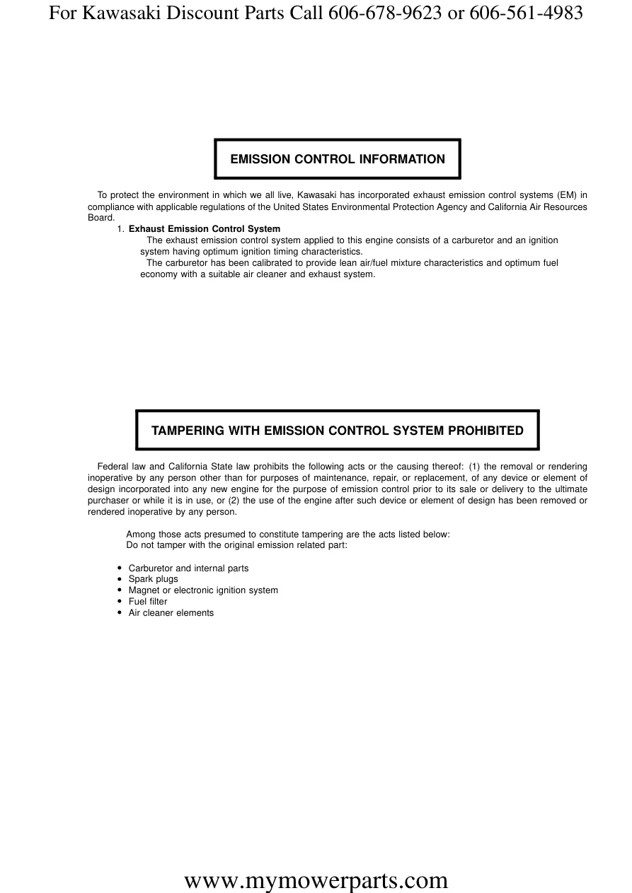 Kawasaki KBL23A KBL26A KBL33A KBL34A KBL43A KBL48A KBH26A KBH33A KBH34A KBH43A KBH48A Trimmer Brushcutter Service & Repair Manual preview page 3