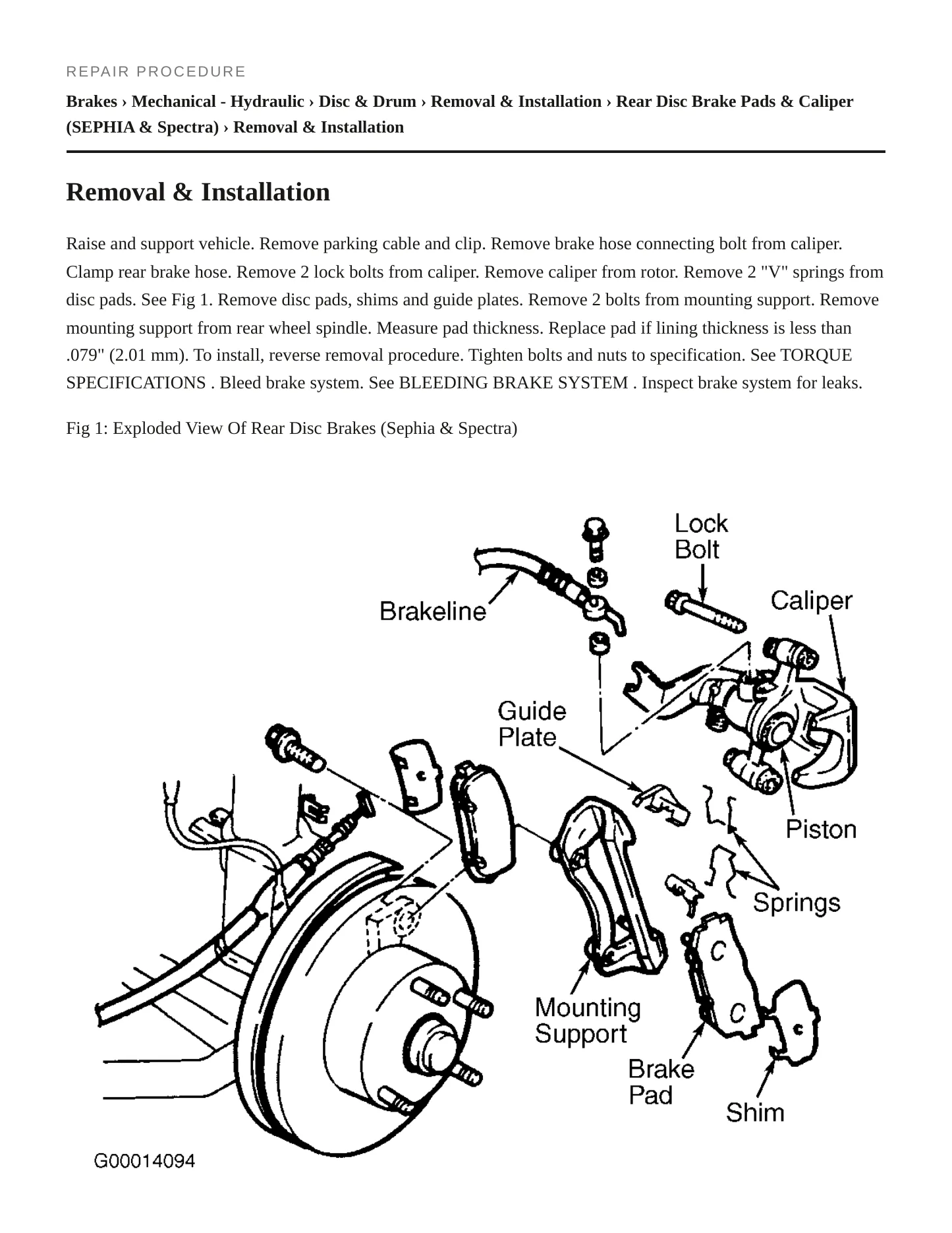 2000 Kia Sephia Service and Repair Manual preview page 4