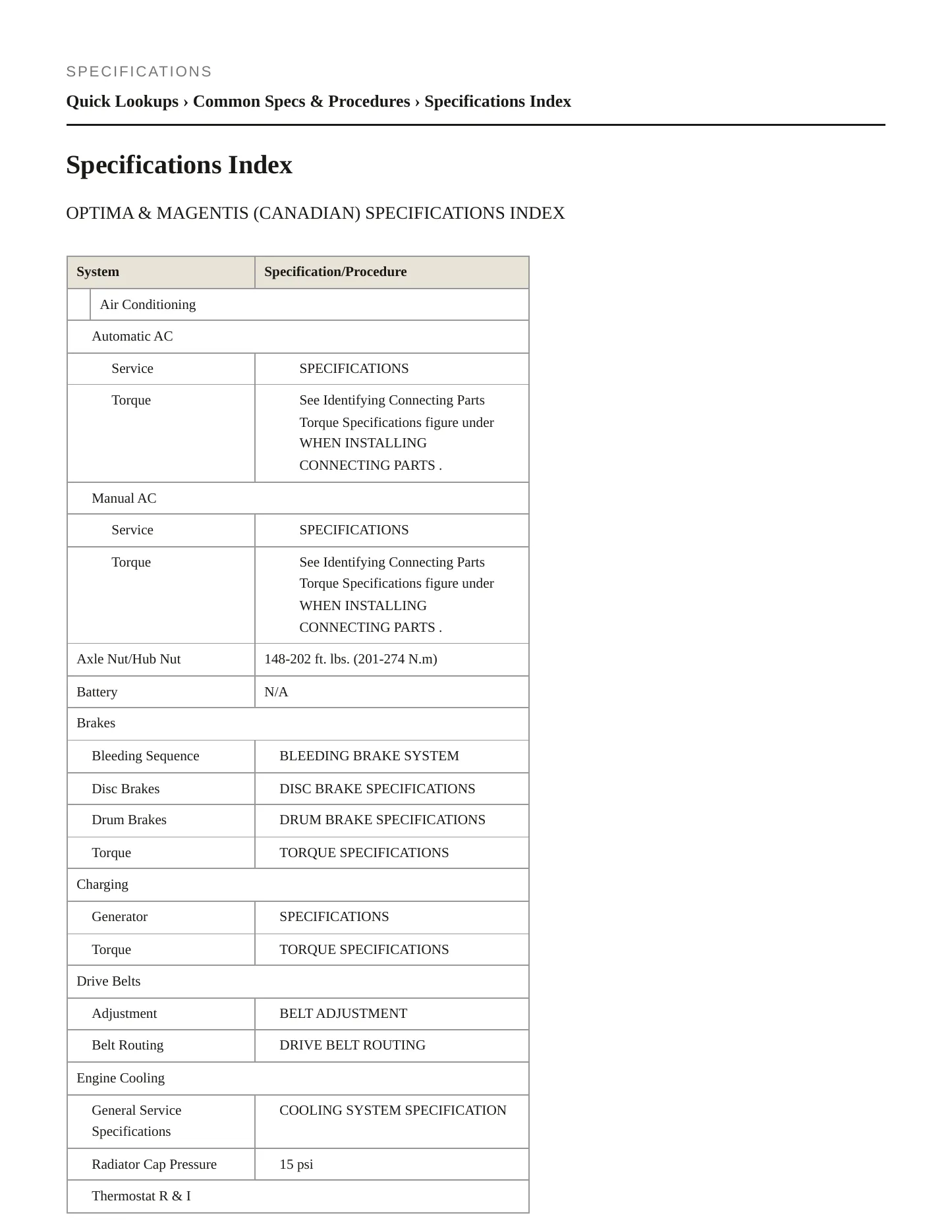 2002 Kia Optima Service and Repair Manual preview page 2