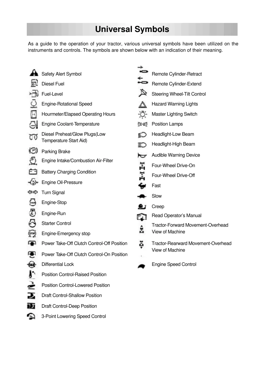 Kioti Daedong DK45 DK50 Tractor Operator's Manual preview page 3