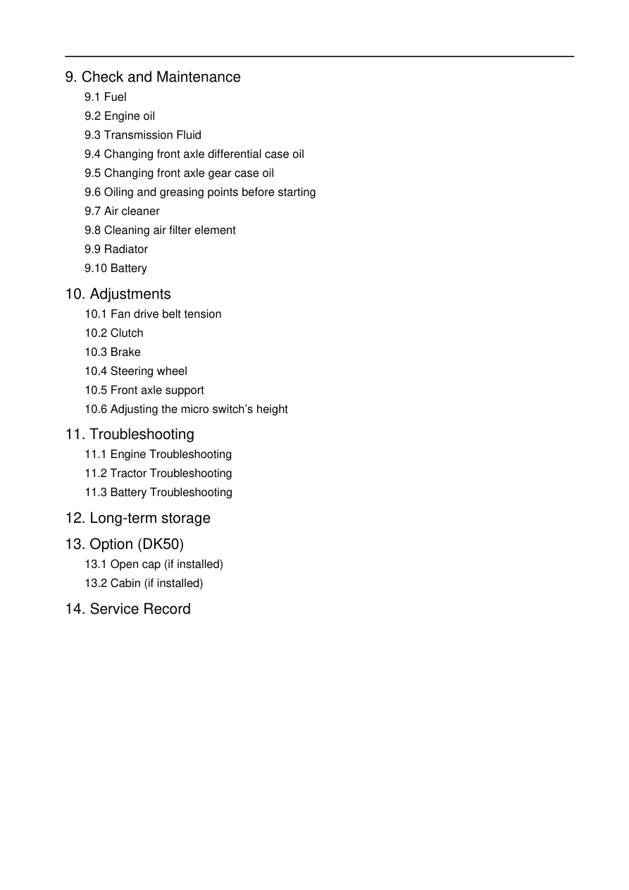 Kioti Daedong DK45 DK50 Tractor Operator's Manual preview page 6