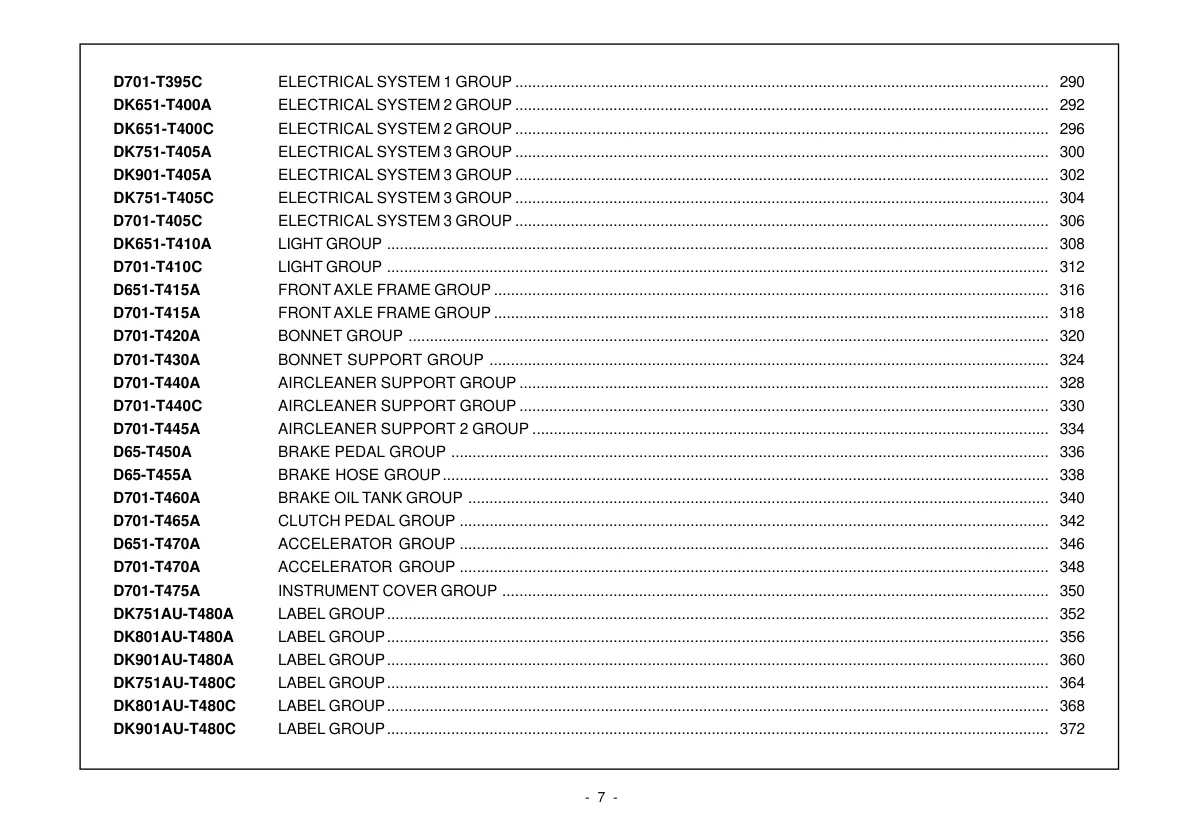 Kioti Daedong DK751 DK751C DK901 DK901C Tractor Parts Manual preview page 6