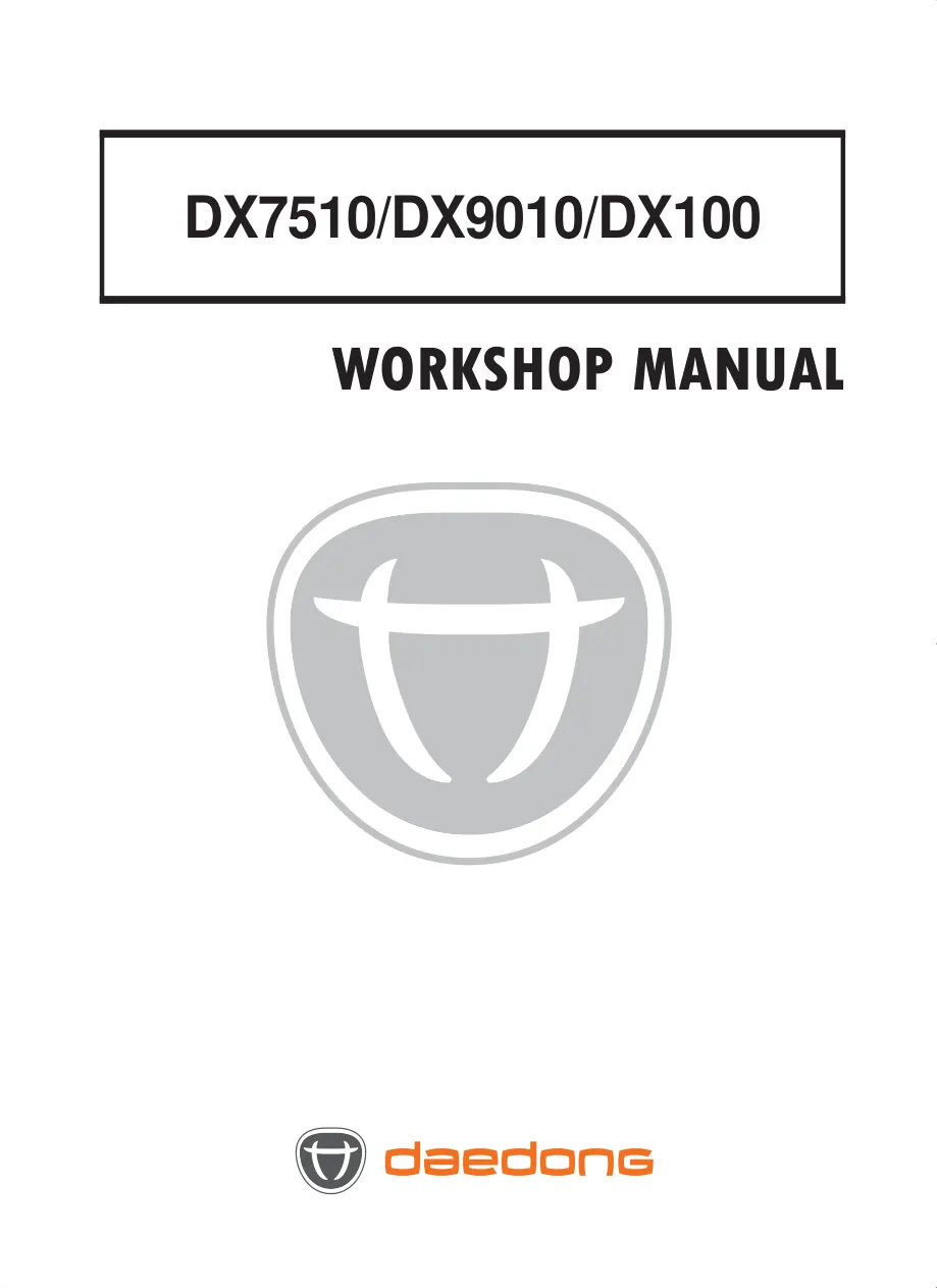 Kioti Daedong DX7510 DX9010 DX100 Tractor Service & Repair Manual preview page 1