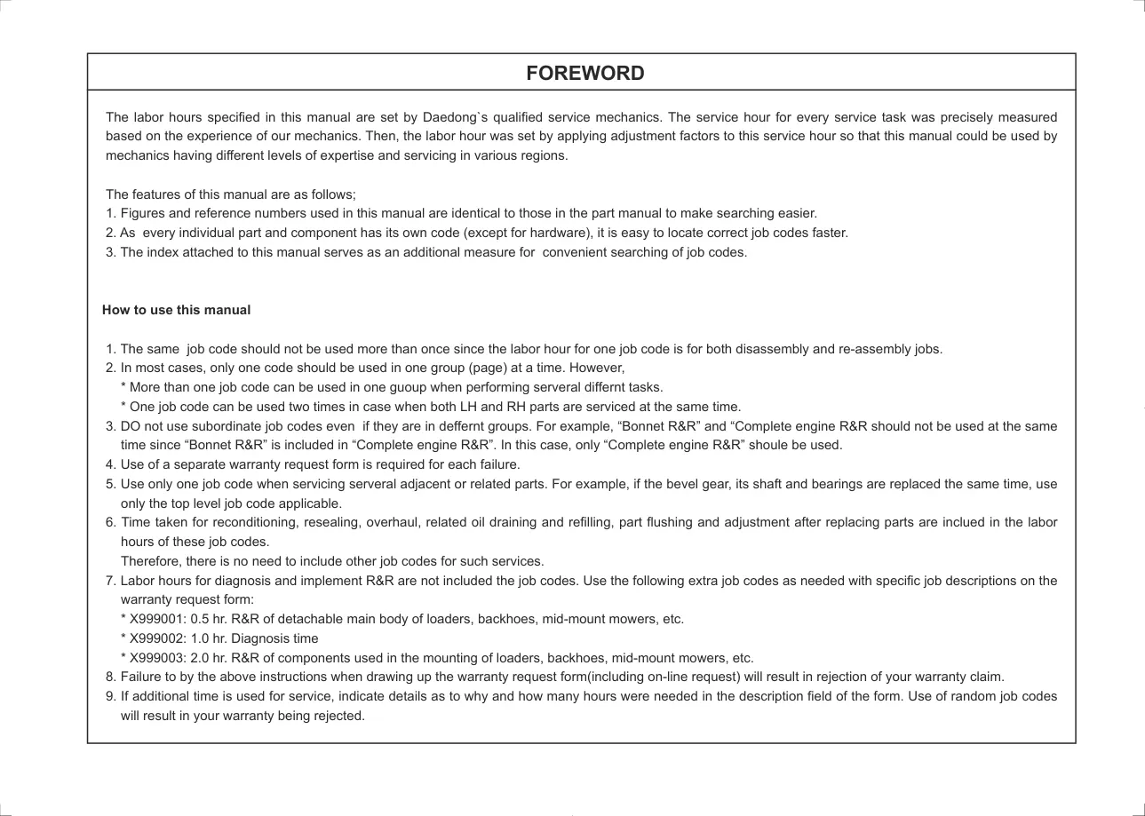 Kioti Daedong EX35CH EX40CH EX45CH EX50CH Tractor Parts Manual preview page 1