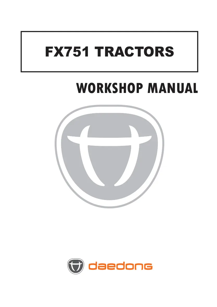 Kioti Daedong FX751 Tractor Service & Repair Manual preview page 1