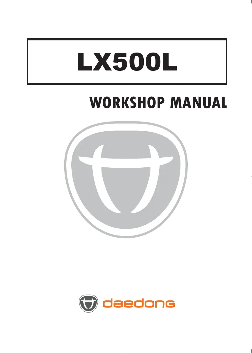 Kioti Daedong LX500L Tractor Service & Repair Manual preview page 1