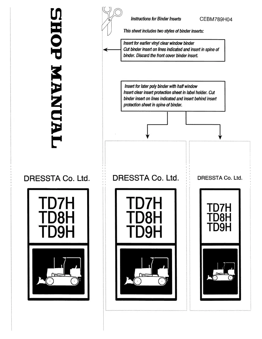 Komatsu TD-7H TD-8H TD-9H Crawler Tractor Service & Repair Manual preview page 2