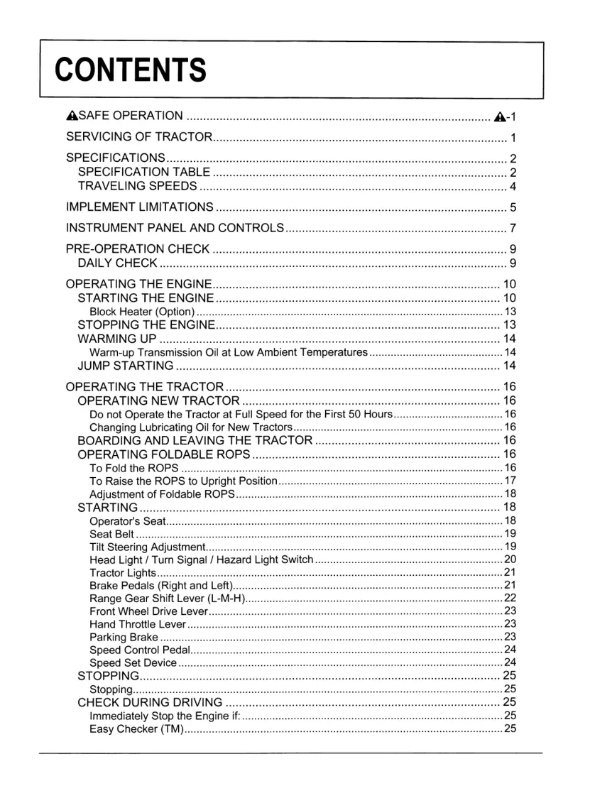 Kubota 2014 B2301 B2601 Tractor Operator's Manual preview page 5