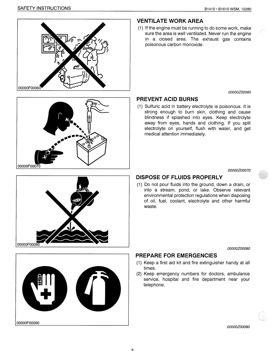 Kubota B1410 & B1610 Tractor Service & Repair Manual preview page 4