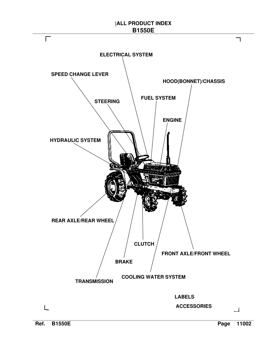 Kubota B1550HST Tractor Parts Manual preview page 2