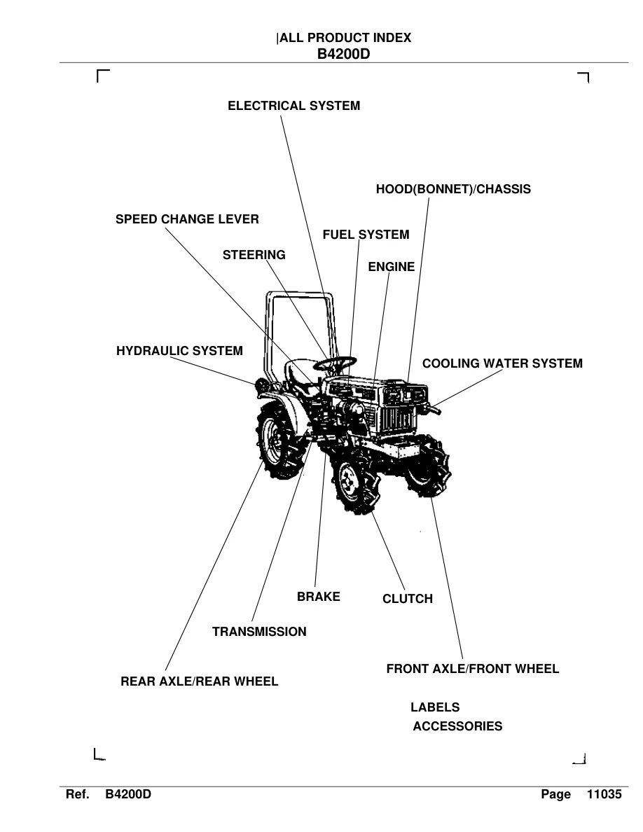 Kubota B4200 Tractor Service & Repair Manual preview page 2