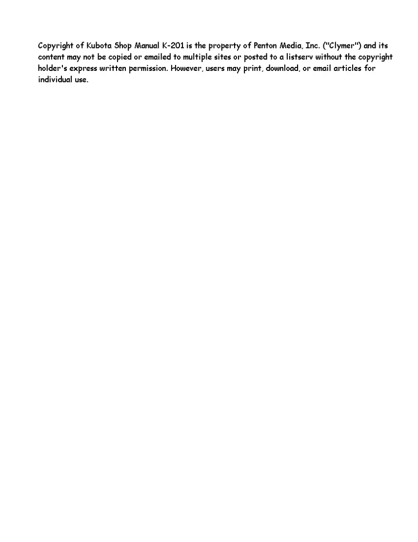 Kubota B5100 B6100 B7100 Tractor Service & Repair Manual preview page 3