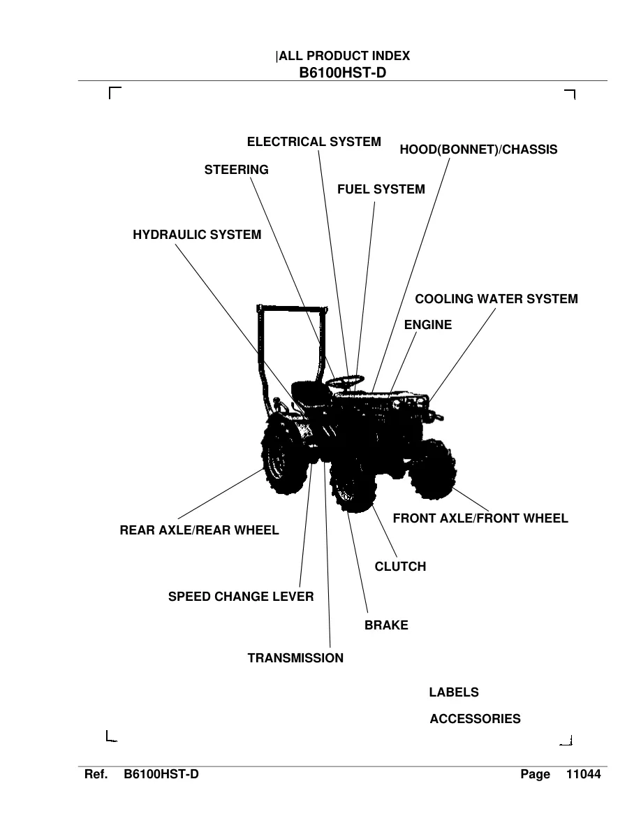 Kubota B5100D B5100E B6100D B6100E B6100HST-D B6100HST-E B7100D B7100HST-D B7100HST-E Tractor Service & Repair Manual preview page 2