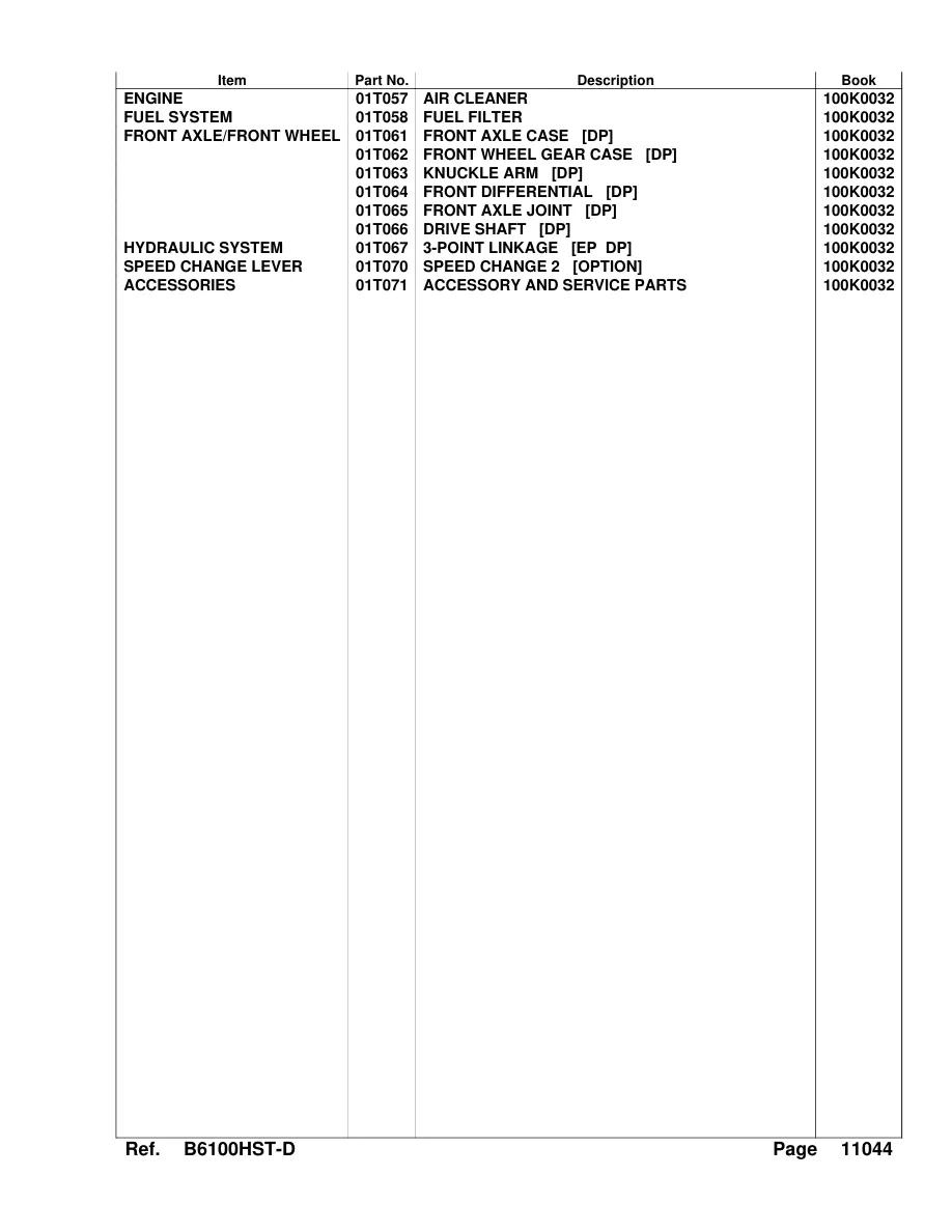 Kubota B5100D B5100E B6100D B6100E B6100HST-D B6100HST-E B7100D B7100HST-D B7100HST-E Tractor Service & Repair Manual preview page 4