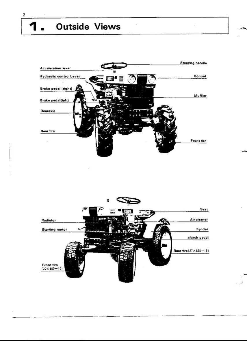 Kubota B6000 Tractor Service & Repair Manual preview page 3