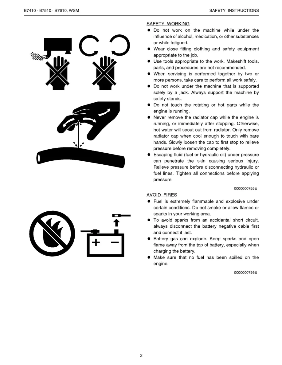 Kubota B7410 B7510 B7610 Tractor Service & Repair Manual preview page 4