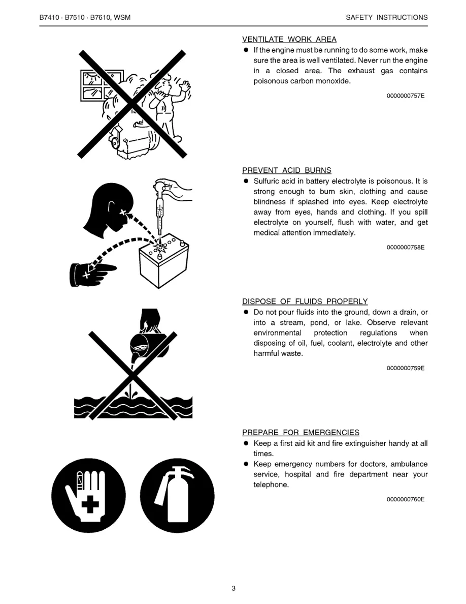Kubota B7410 B7510 B7610 Tractor Service & Repair Manual preview page 5