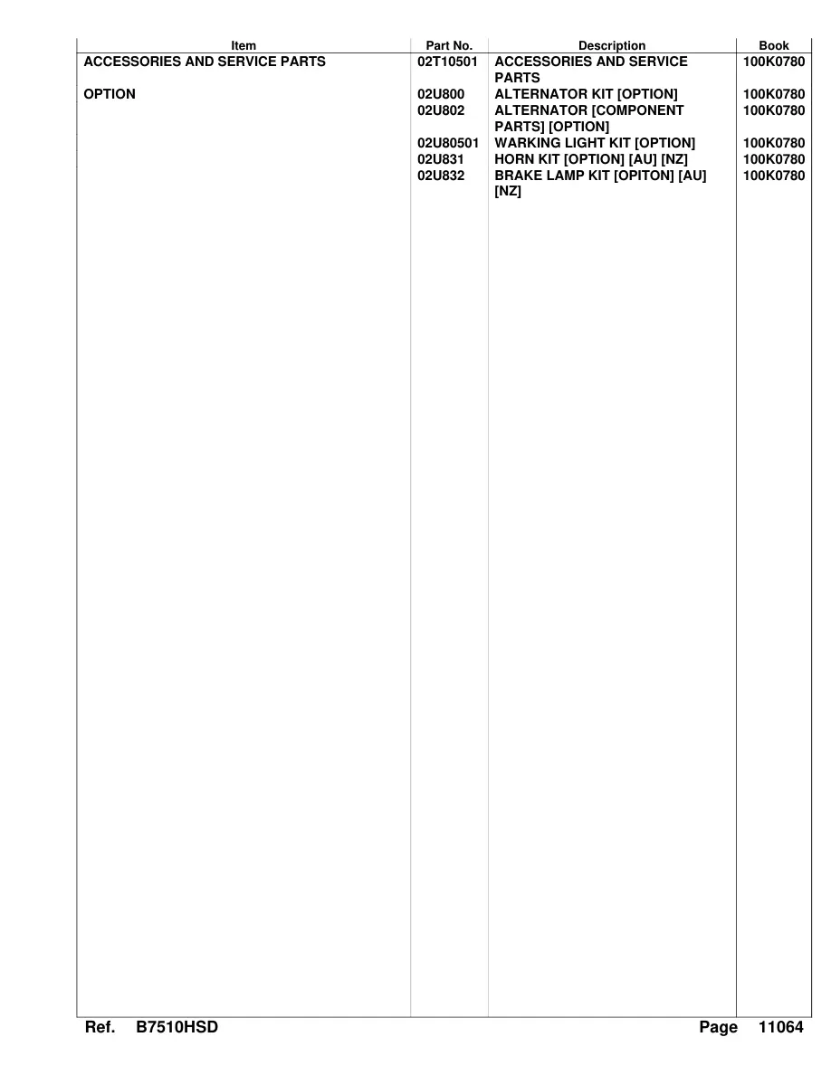 Kubota B7510HSD Tractor Parts Manual preview page 6