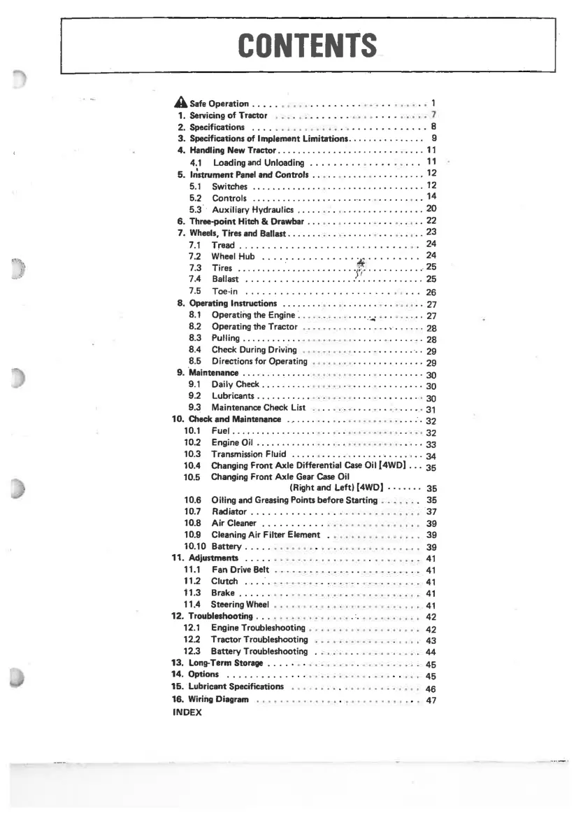 Kubota B8200 Tractor Operator's Manual preview page 3