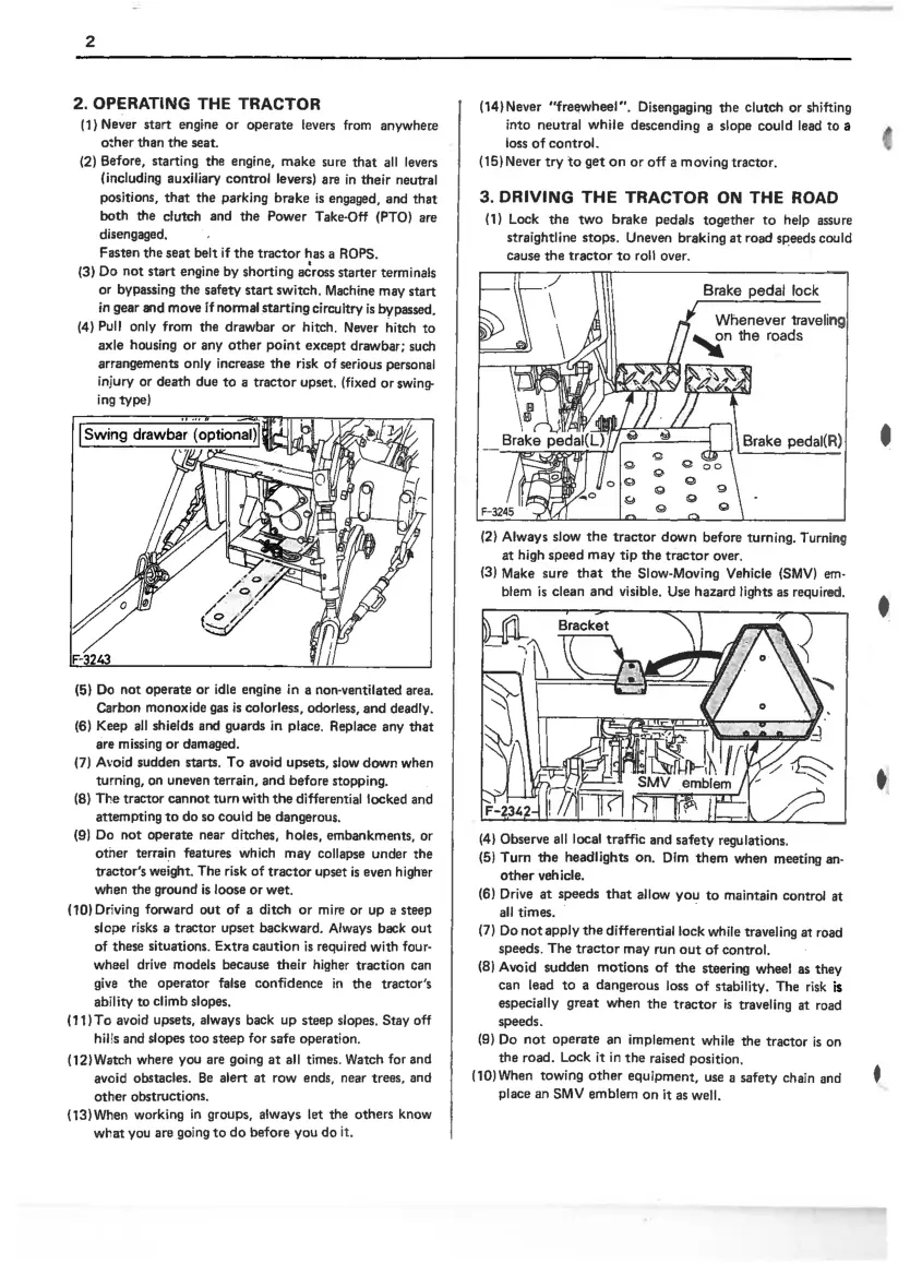 Kubota B8200 Tractor Operator's Manual preview page 5