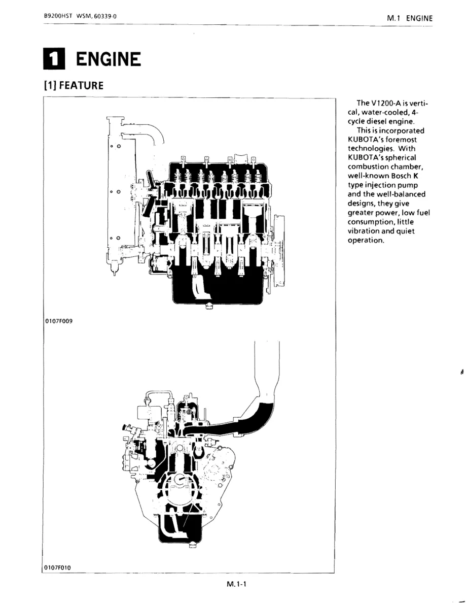 Kubota B9200HST B9200DC Tractor Service & Repair Manual preview page 6