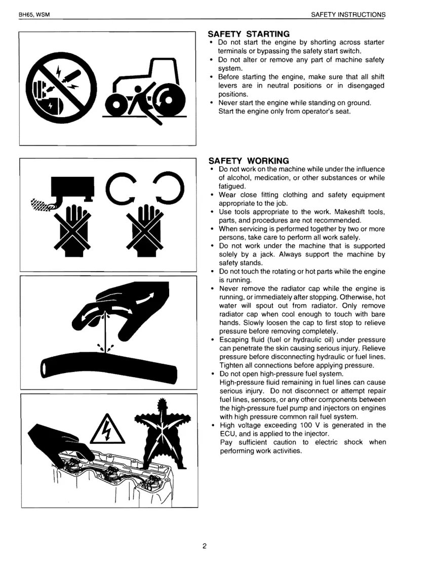 Kubota BH65 Backhoe Attachment Service & Repair Manual preview page 2