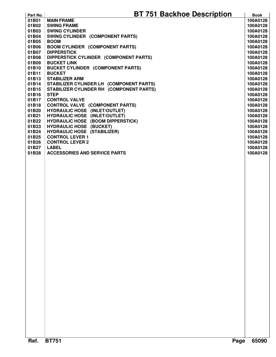 Kubota BT751 Attachment Parts Manual preview page 2