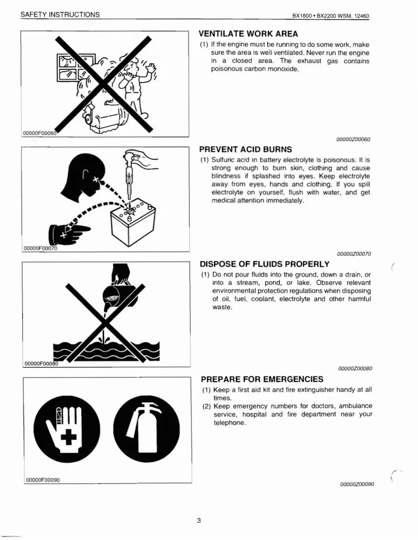 Kubota BX1800 BX2200 Tractor Service & Repair Manual preview page 4