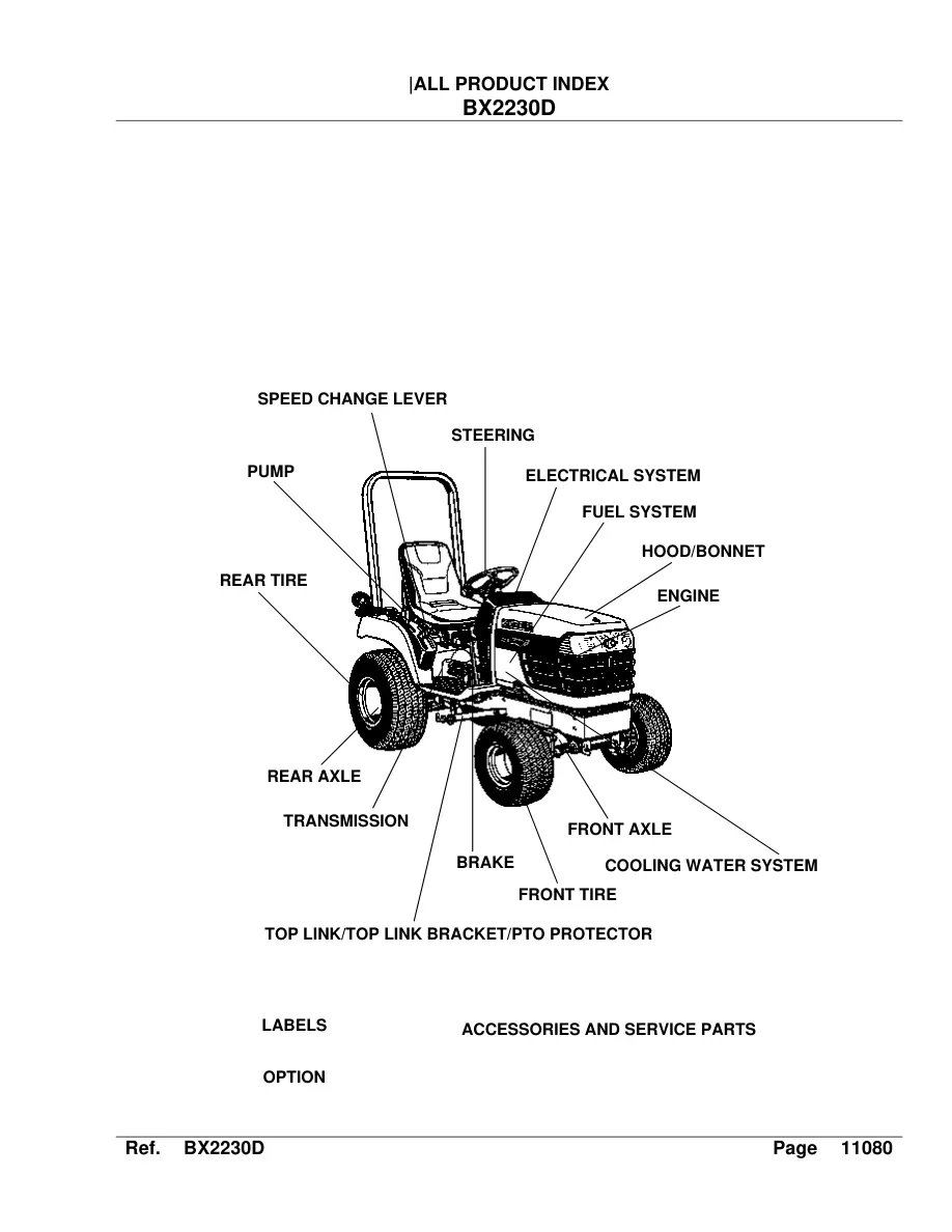 Kubota BX2230D Tractor Parts Manual preview page 2