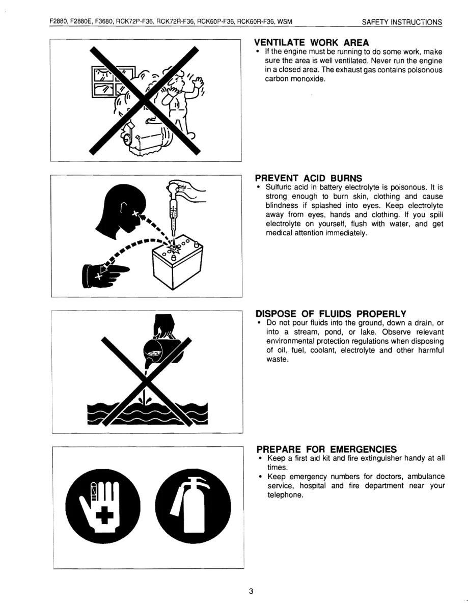 Kubota F2880 F3680 Riding Mower Service & Repair Manual Set preview page 3