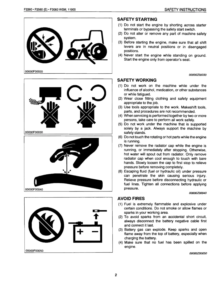 Kubota F3060 Tractor Service & Repair Manual preview page 1