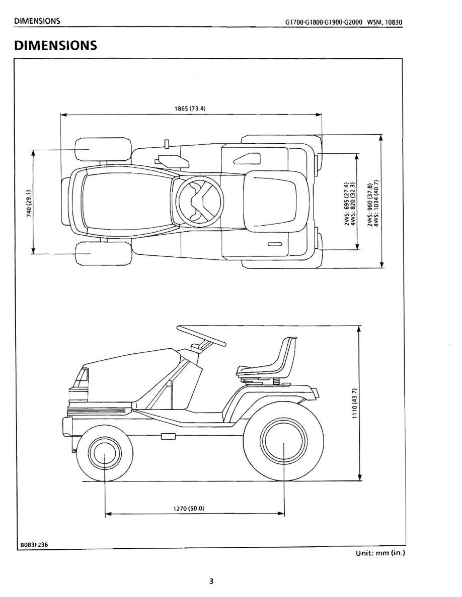 Kubota G1700 Tractor Service & Repair Manual preview page 3