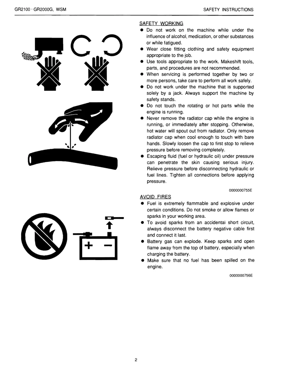 Kubota GR2100 Tractor Service & Repair Manual preview page 6