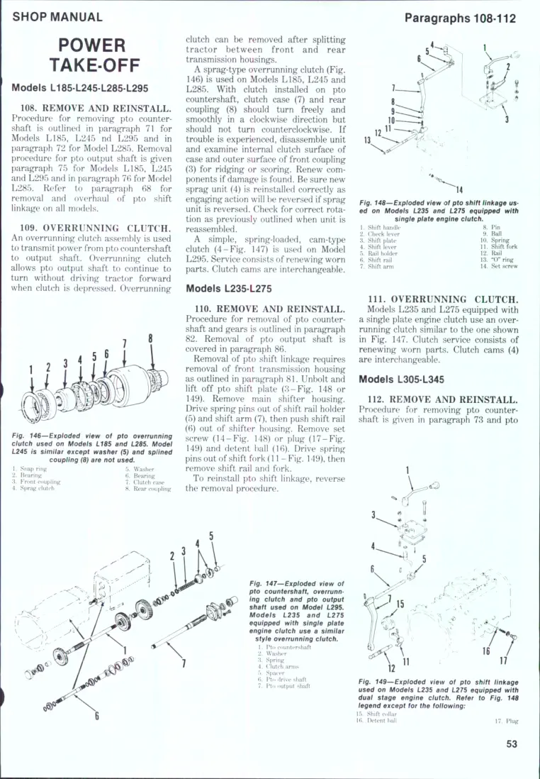 Kubota L-Series (L185 & L235 L245 L275 L285 L295 L305 L345 L355) Tractor Service & Repair Manual preview page 1
