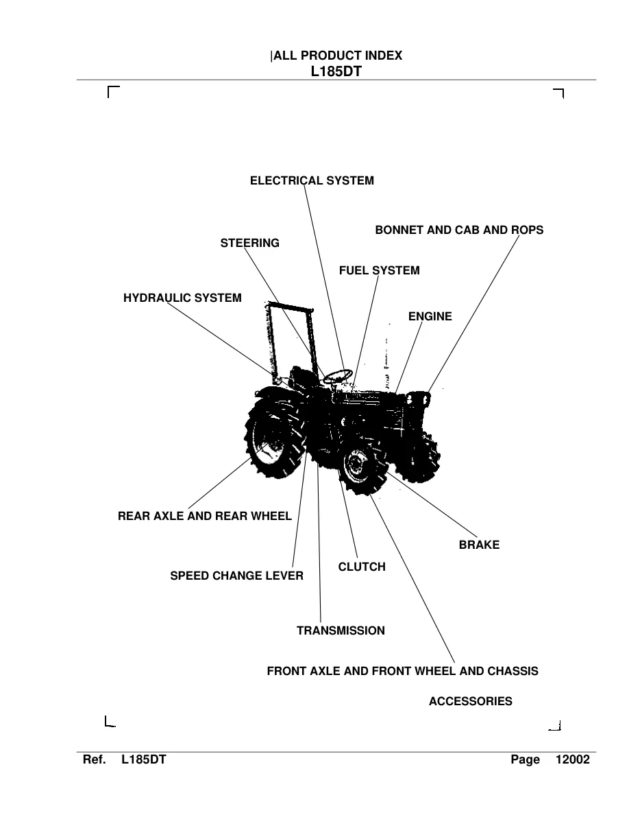 Kubota L185DT Tractor Parts Manual preview page 2