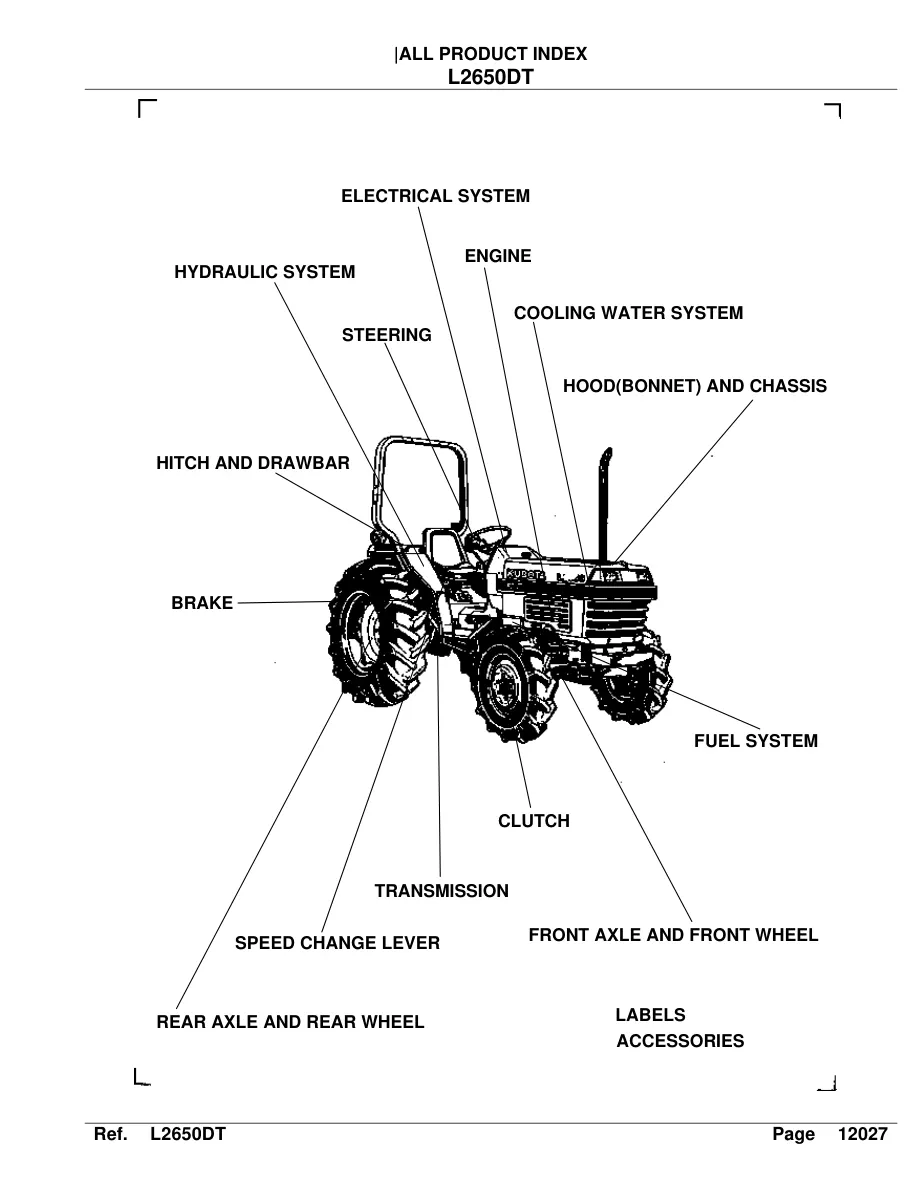Kubota L2650DT Tractor Parts Manual preview page 2