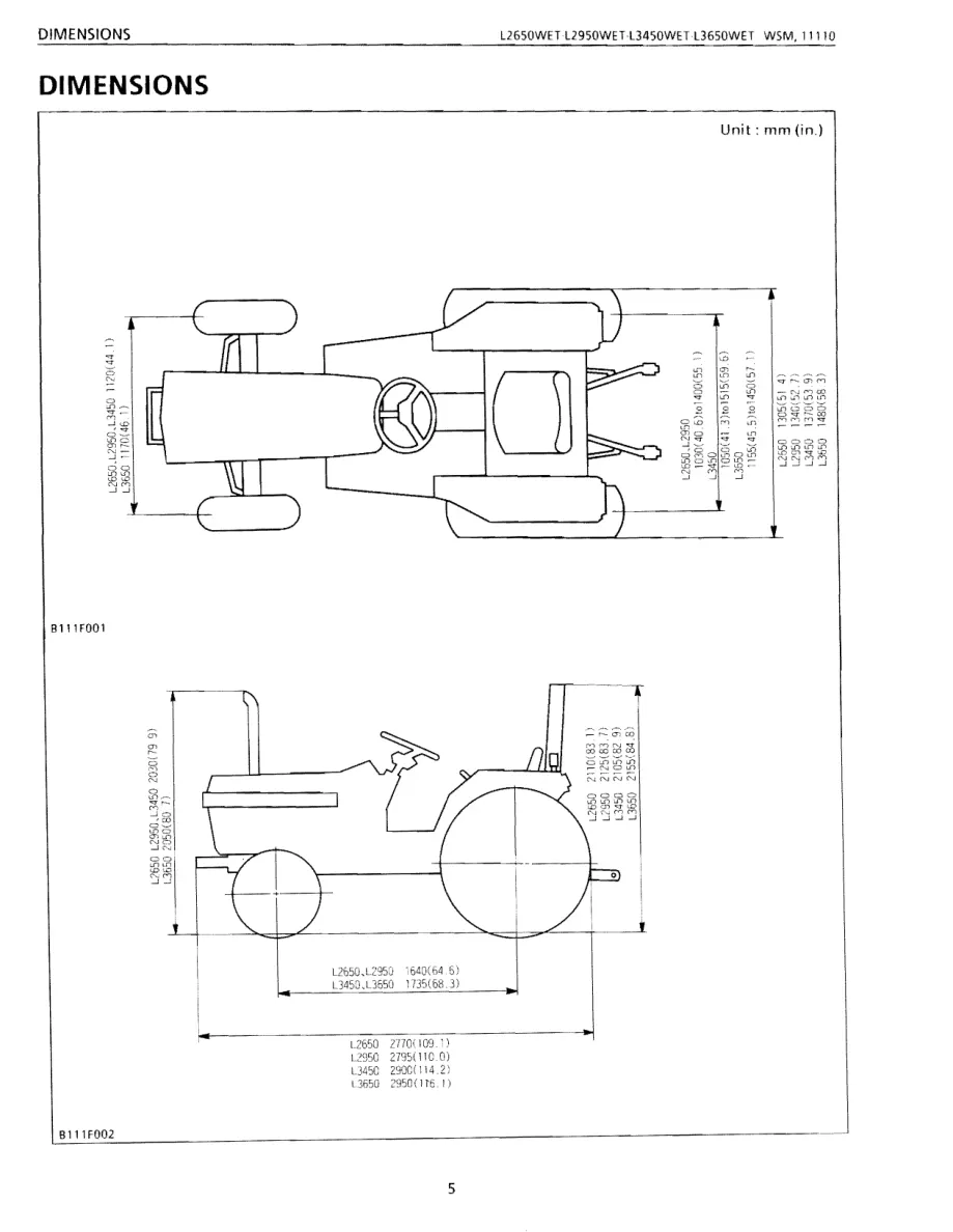 Kubota L2950DT Tractor Parts Manual preview page 5
