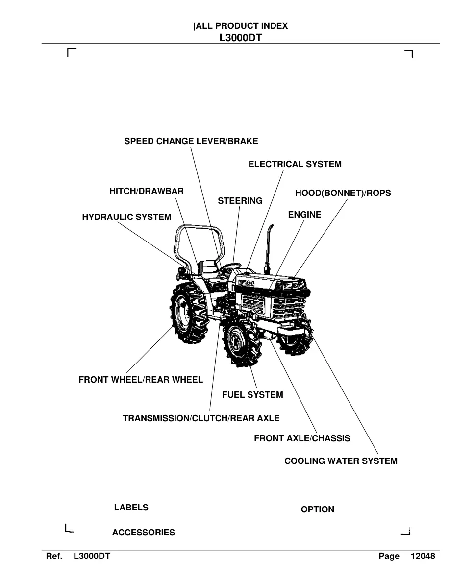 Kubota L3000DT Tractor Parts Manual preview page 3