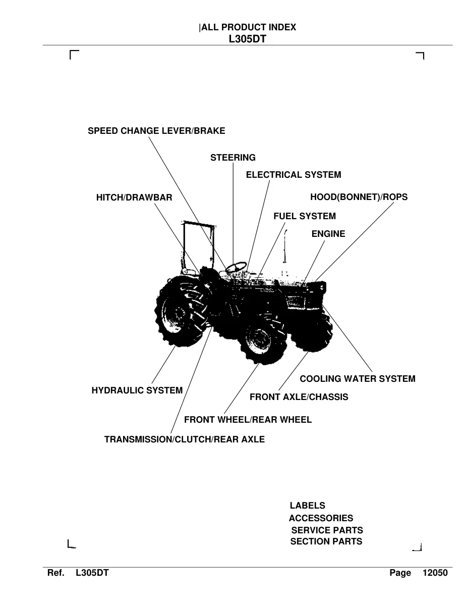 Kubota L305DT Tractor Parts Manual preview page 2