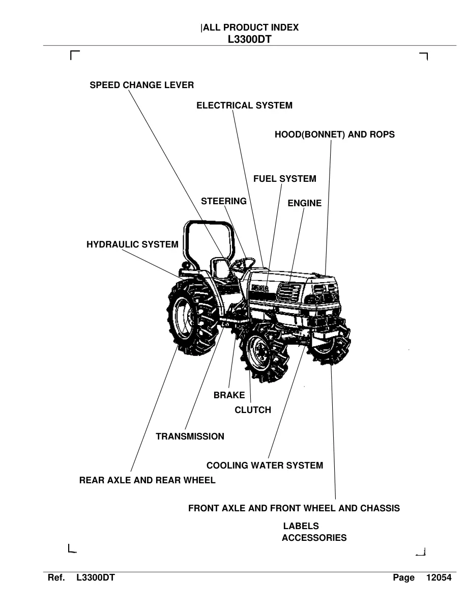 Kubota L3300DT Tractor Parts Manual preview page 2