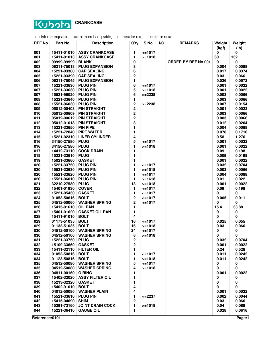 Kubota L345 Tractor Parts Manual preview page 6