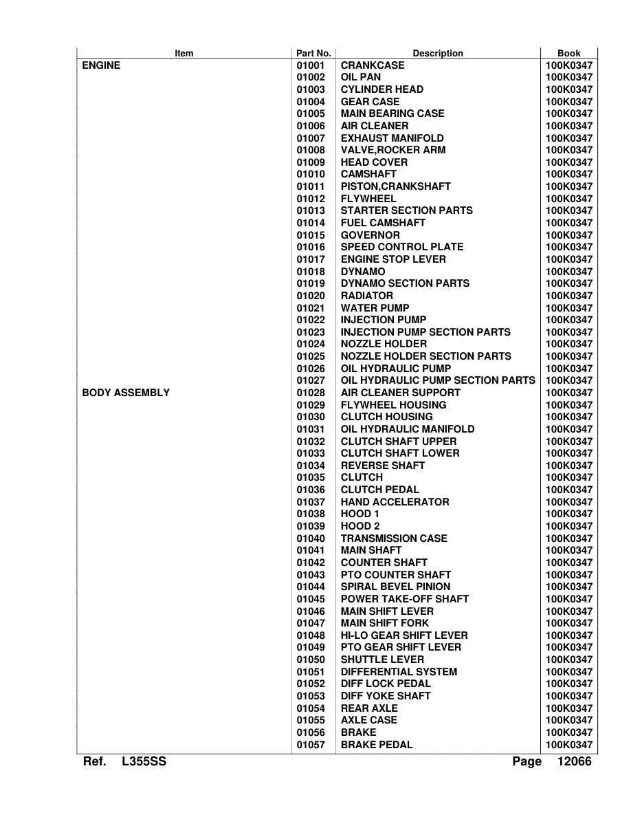 Kubota L355 L-355 Tractor Service & Repair Manual preview page 3