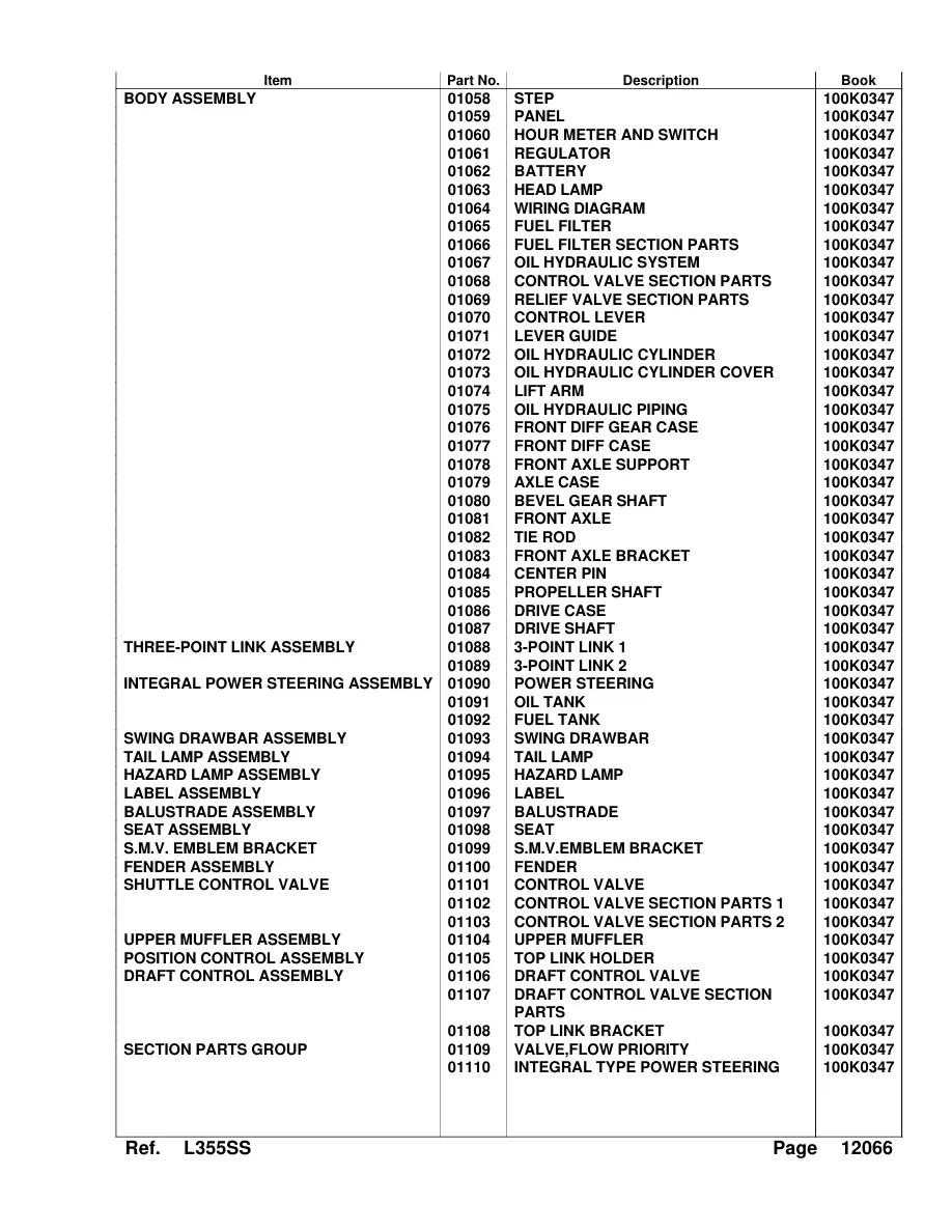 Kubota L355 L-355 Tractor Service & Repair Manual preview page 4