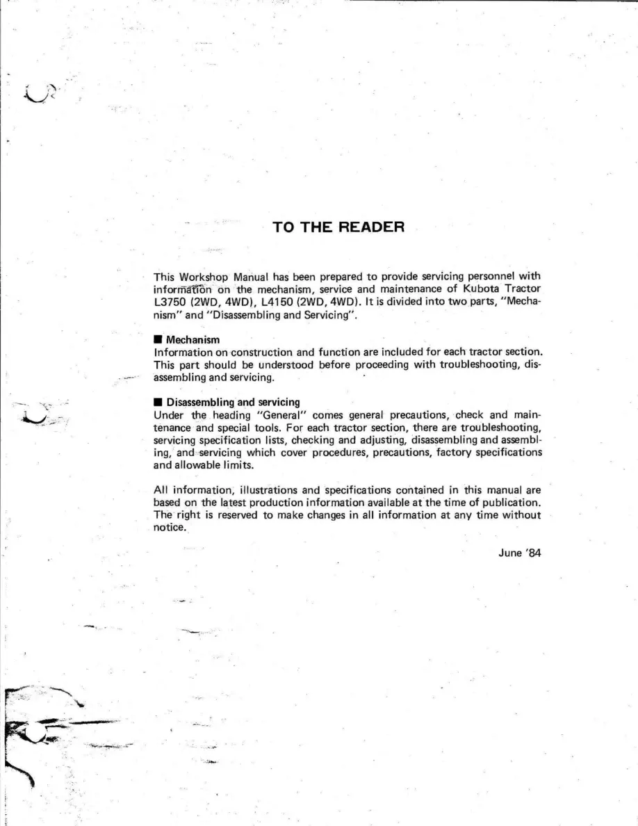 Kubota L3750 Tractor Parts Manual preview page 2