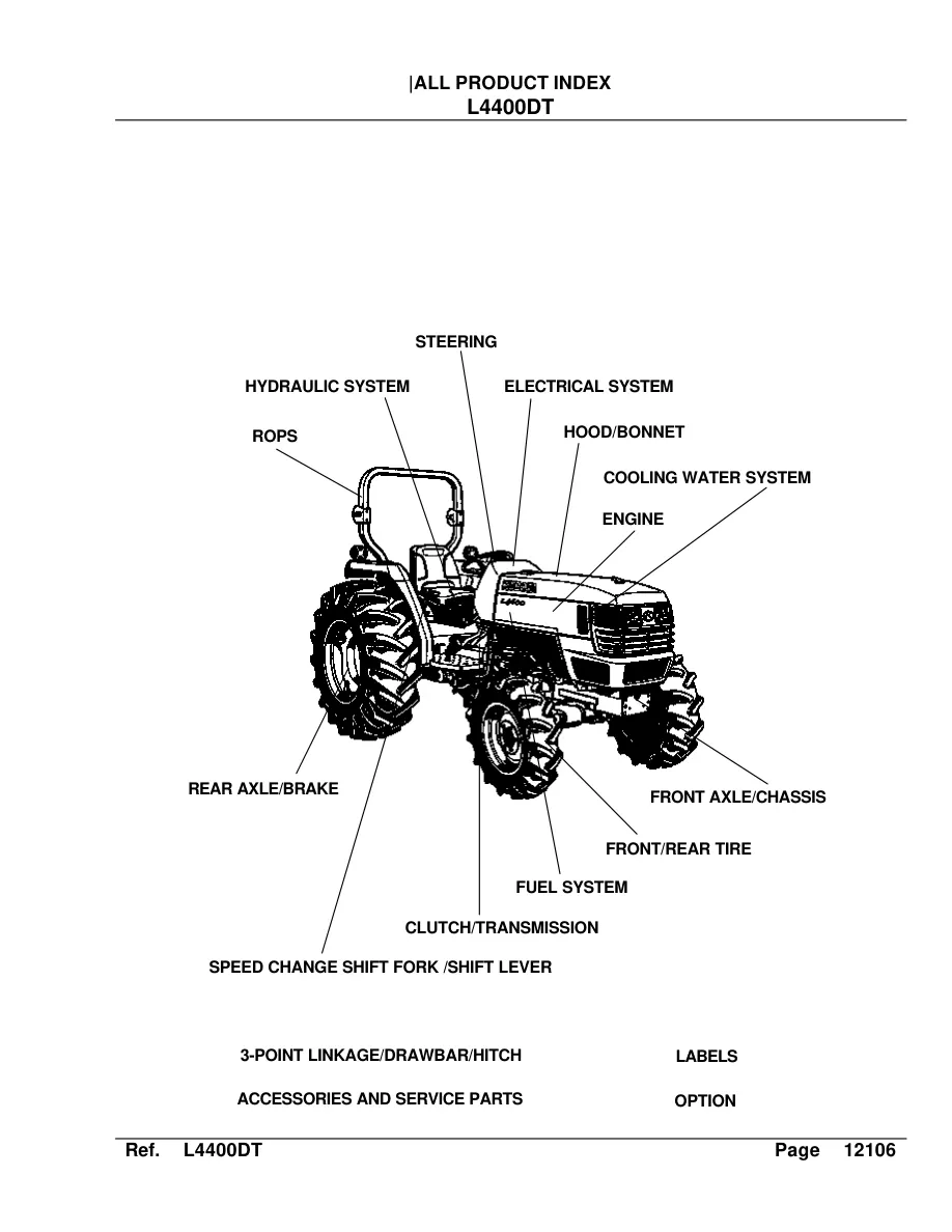 Kubota L4400 Tractor Operator's Manual preview page 2