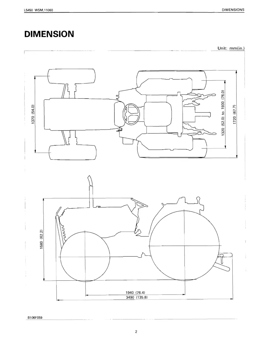 Kubota L5450 Front End Loader Tractor Service & Repair Manual preview page 2