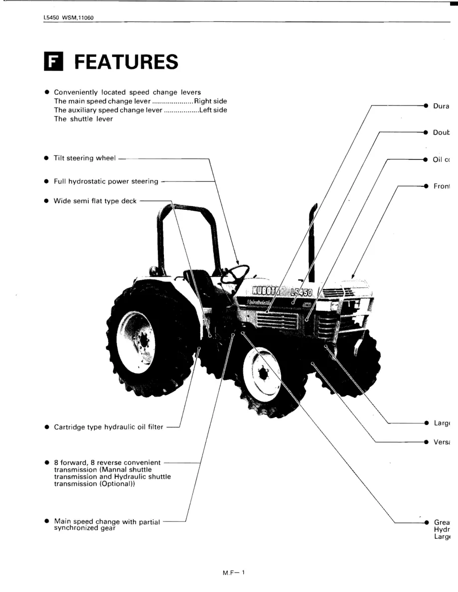 Kubota L5450 Front End Loader Tractor Service & Repair Manual preview page 4