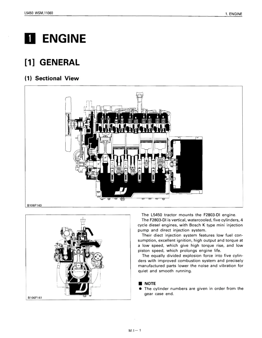 Kubota L5450 Front End Loader Tractor Service & Repair Manual preview page 6